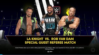 quot💥 WWE 2K24 FULL MATCH — LA Knight vs Rob Van Dam — Special Guest Referee Match [upl. by Ahsiret]