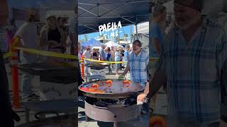 Seafood lovers unite Giant sizzling paella at Santa Barbara Seafood Festival 🥘🌊 [upl. by Sung]