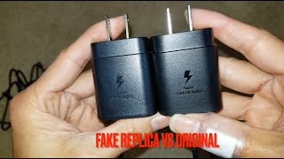 Samsung 25W Real vs Fake Charger Test [upl. by Noitna]