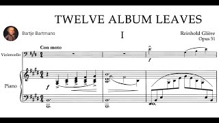 Reinhold Glière  12 Album Leaves for cello and piano Op 51 1910 [upl. by Artsa799]