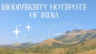 BIODIVERSITY HOTSPOTS OF INDIA Learning and more  In English and Kannada [upl. by Nicolea]