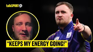 quotSOME SQUASHIES amp A BOOSTquot Luke Littler REVEALS His Break Routine During Darts Grand Slam Final [upl. by Ennalyrehc]