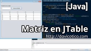 Mostrar Matriz en Java JTable [upl. by Nwahshar]