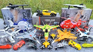 Unboxing and Testing Pesawat TerbangHelikopter PemadamJet TempurAirbusRacing Drone amp Racing Car [upl. by Sachi]