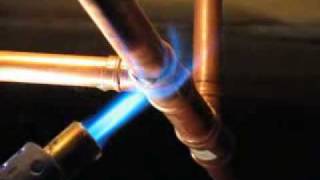 Soldering Copper Pipes w Presoldered Joints [upl. by Novj]