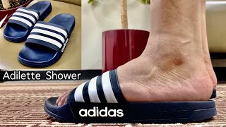 Adidas Adilette Shower  unboxing and on feet  Azo Edition [upl. by Haelahk]