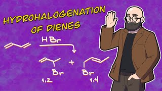 Hydrohalogenation of Dienes  12 vs 14 Addition to Dienes [upl. by Osmond453]