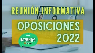 Oposiciones Maestros 2022 Aragón [upl. by Dominick62]