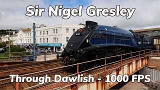 Sir Nigel Gresley Steam Train Through Dawlish with Ultra Slowmotion [upl. by Cartan]