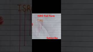 ISRO Full Form  Full Form Of ISRO  ISRO ka Full Form Kya Hota Hai  ISRO [upl. by Yenitsed]