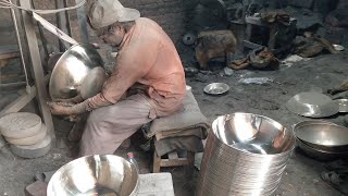 Stainless Steel Gujranwala City Factory Work Steel ke Bartan Matchine man Polishia Rizwan Asad vlogs [upl. by Enirehtahc]