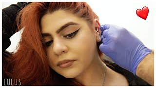 Christinas Conch Piercing Experience at Lulus [upl. by Luing760]