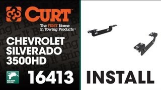 5th Wheel Hitch Install CURT 16413 on a Chevy Silverado 3500 HD [upl. by Ayoral700]