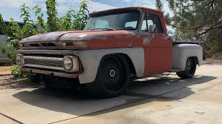 Pulled The Grill Off The 1964 C10 Project Crack Pipe Paint and Installed It [upl. by Waldack]