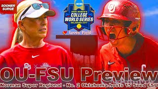 OU Softball Sooners Host Seminoles in Game 1 of the Super Regionals [upl. by Aicenek436]