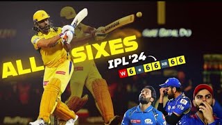 All Sixes by Mahendra Singh Dhoni in IPL 2024 msdhoni ipl [upl. by Nerhe]