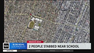 Two victims stabbed near LA High School [upl. by Julieta]