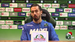 Andrea Consigli prima di SassuoloInter 151216 [upl. by Syah]