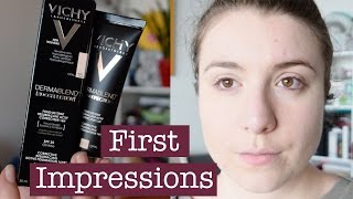 First impressions ♡ Dermablend 3D Correction Vichy [upl. by Yobybab784]