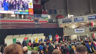 Minot State University choir Jeremy and Taylors graduation 51223 [upl. by Wystand402]