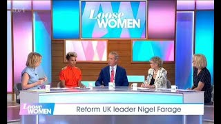 Loose Women host shuts down viewers after switching off Nigel Farage clash [upl. by Wera]