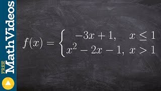 Learn how to determine if a piecewise function is continuous and differentiable [upl. by Leirad292]