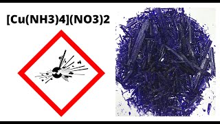 Síntesis de Nitrato de Tetraamincobre TACN [upl. by Nonnag149]