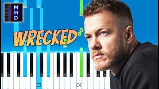 Imagine Dragons  Wrecked  Piano Tutorial [upl. by Anrehs]