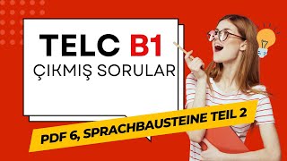 TELC B1 SINAVI PDF 6 SPRACHBAUSTEINE TEIL 2 [upl. by Nohtan610]