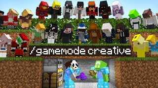 Minecraft Manhunt but i secretly used CREATIVE MODE [upl. by Leinoto]