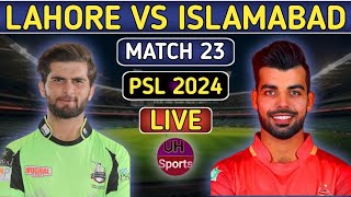 Lahore Vs Islamabad Live  Match 23  Lahore Qalandars Vs Islamabad United  PSL Live Commentary [upl. by Lochner]