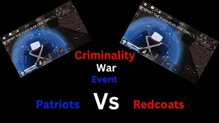 Patriots Vs Redcoats WAR EVENT  Roblox Criminality [upl. by Newkirk351]