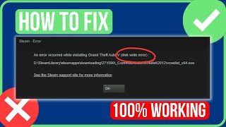 DISK WRITE ERROR STEAM FIX 2024 How to Fix Steam Disk Write Error in 2 Minutes [upl. by Etnoved]