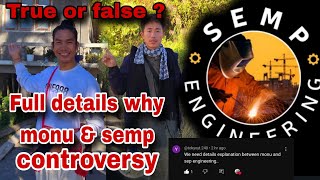 Why MonuBikomiya and semp engineer Controversy full details  Controversy True or fake 🫡 Reply [upl. by Enilrac]