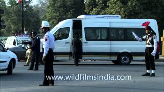 Indias most robustly protected area  Vijay Chowk outside Rashtrapati Bhavan Delhi [upl. by Aurel238]