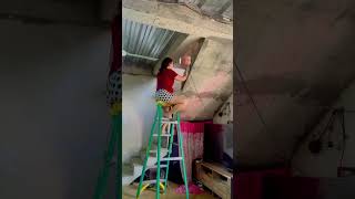 Pintura sa Bahay skimcoating tulongan poorman minivlog entry1 [upl. by Atiragram]