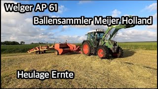 HDPresse Welger AP61 amp Ballensammler Meijer Holland  Ernte Heulage  fofftein [upl. by Nimajnab363]