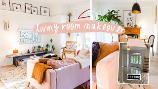 Redoing The Living Room Makeover Everyone Hated  Modern Boho Living Room Makeover [upl. by Siegfried]