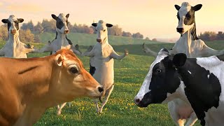 FUNNY COW DANCE 4 │ Cow Song amp Cow Videos 2024 [upl. by Deehan]