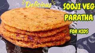 Sooji Veg Paratha for Kids’ Lunch Box  Nutritious amp FiberRich  Packed with Veggies amp Protein 4K [upl. by Montanez838]