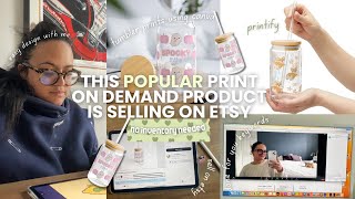 Make Easy Passive Income with Canva amp Printify 🌱  No Inventory Needed  Print on Demand Tumblers [upl. by Lulita]