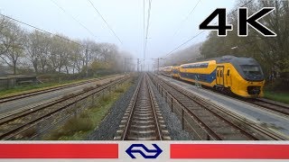 foggy morning train ride 4K CABVIEW HOLLAND Enkhuizen  Amsterdam VIRM 16nov 2018 [upl. by Esirahs]