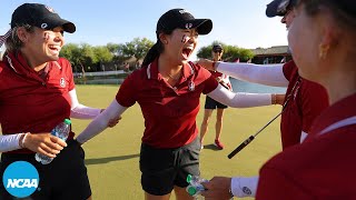 Stanford freshman Rose Zhang wins 2022 NCAA womens golf individual title [upl. by Hnah]