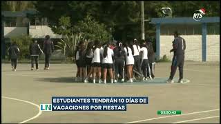 Estudiantes tendrán 10 días de vacaciones por fiestas [upl. by Sturrock]