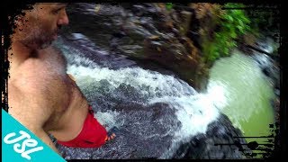 🇨🇷 BEST Natural Jungle Waterslide in Costa Rica  Uvita Waterfall [upl. by Dirfliw]