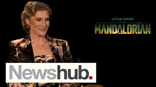 The Mandalorian star Katee Sackhoff on season 3  Newshub [upl. by Ateiram]