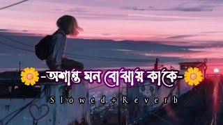 Dipannita Lyrics Song  অশান্ত মন বোঝাই কাকে দীপান্বিতা  slowed and reverb  bangalilofi [upl. by Ravert]