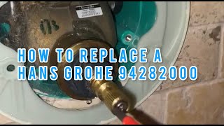 how to replace a hans grohe 94282000 shower cartridge [upl. by Wit979]