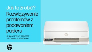 Rozwiązywanie problemów z podawaniem papieruDrukarki HP ENVY 61006500 i HP DeskJet Plus 61006500 [upl. by Pollyanna972]