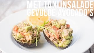 RECEPT Met tonijnsalade gevulde avocado  OhMyFoodness [upl. by Ehud]